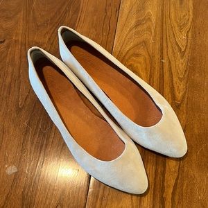 Madewell Shoes Sidewalk Skimmer Ballet Flat Gossamer Gray Suede